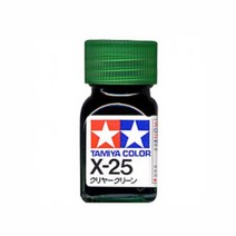 (80025) 타미야 에나멜 도료 X-25 클리어 그린 유광 10ml