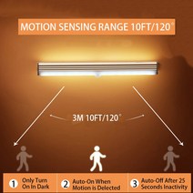 LED백라이트 모션 센서 조명 무선 LED 야간 USB 충전식 램프 캐비닛 옷장 주방용 계단 백라이트 1, 03 30cm-21LED_02 White