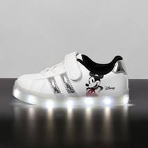 SHOELAMODE 미키마우스 웹 LED 키즈운동화 - 132960WH-WHITE