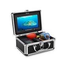 Eyoyo 수중 낚시 카메라 비디오 DVR 녹화 어군 탐지기 7 인치 LCD 모니터 HD 1000 TVL 방수 조절 가능한 적외선 및 화이트 조명 아이스 호수 바다 보트 카약 30