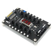 DC12V 3/4Pin 팬 PWM 허브 컨트롤러 3528 다채로운 플래시 LED 및 온도 센서 디스플레이가 있는 10 채널, 한개옵션0