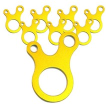 캠핑용 3구 스트링 스토퍼 8P, 옐로우 x 8