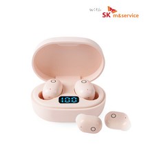액센 SK120 조약돌 터치버튼장착 C타입충전 파스텔 5색 블루투스5.0이어폰, 베이비핑크