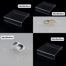 정사각 ㄷ형 아크릴 진열대 180x180x40mm 아크릴머리띠진열대 악세사리가판대 ㄷ받침대 아크릴귀걸이거치대 아크릴