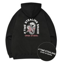 꼼파뇨 STUDIO 20FW 기모타임스틸링 스네이크 후드 블랙