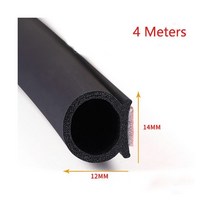 2-8M 고무 도어 씰 스트립 빅 D 타입 자동차 도어 씰 스트립 범용 소음 차단 Epdm 자동차 고무 방수 씰, 4 meters
