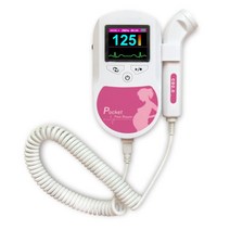 태아심음측정기 CONTEC 베이비 케어 휴대용 하트 포켓 태아 도플러 핑크 베이비소드 C
