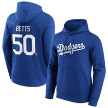 로스 엔젤레스 다저스 벳츠 아이카닉 네임 앤 넘버 그래픽 후드티 남성 야구 MLB 메이저리그 유니폼