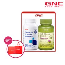 [GNC] 츄어블 비타민C (90정) + 밀크씨슬 세트_30244