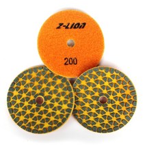 대리석 연마패드 그라인더 연마석 돌날 절단석 Z-LION 3 quot3pc 다이아몬드 연마 패드 화강암 엔지니어링 돌 디스크 두께 1.8mm 디자인 드라이 도구, [01] 3 개, [01] Grit 50
