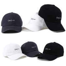 [달밤] 필기체 레터링 워싱볼캡 커플모자
