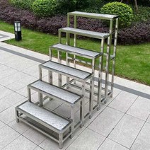 대형 스테인리스 발판 논슬립 작업판 산업용 철제, 폭 80cm 깊이 138cm 높이 138cm