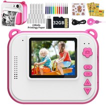 어린이 즉석 인쇄 카메라 열 용지 1080P 비디오 크리스마스 완구, 15.Child Instant Camera, CHINA