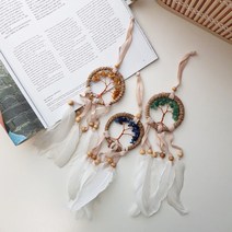 차량용 드림캐쳐 2색 예쁜미니 벽장식 라크라메 썬캐쳐 모빌, 블루