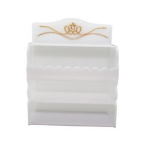 인형 집 디스플레이 캐비닛 사진 소품 인형 집 장식을위한 인형 집 가구, 80x32x100mm, 아크릴, 하얀색