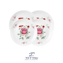 테타우 원형접시 2인 세트 4pcs /아미나 로즈 328988