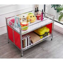 이동식 행사매대 마트 바퀴 이동식 가판대 진열대, 상세이페이지 참고, 화이트 110x60x85cm