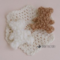 플리스 곰돌이 단면 초음파 양털 곰 장식 부자재, 연브라운