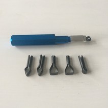 Pvc 플라스틱 바닥 건설 도구 음양 각도 용접 라인 레벨링 커터 나이프 네거티브 콘, [04] 파란
