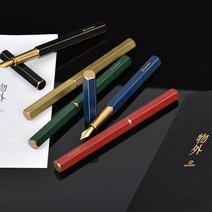 와이스튜디오 수제 황동 클래식 리볼브 만년필, 각인있음, 리볼브 수제 황동 블루 만년필, F촉