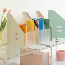 프린트물 정리 상장보관 파일통 학습지파일, 세로형, 모브그레이