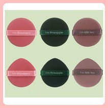 원형쿠션퍼프 파데퍼프 쿠션 퍼프 7p세트, 상품선택, 물방울_(FJ_315)