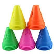 접시콘 칼라콘 축구연습 운동용품 꼬깔콘 삼각콘 유소년 훈련 트레이닝 사다리 스텝레더, 레드