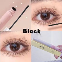 눈썹고데기 히팅뷰러 4D 실크 섬유 마스카라 초미세 브러시 속건성 접목 속눈썹 연장 컬링 방수 천연, [01] Black, Black