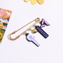 아이돌응원봉 Kpop 스트레이키즈 블랙 핑크 응원봉 핀 배지 트와이스 ATEEZ 아스트로 에스파 세븐틴 The Boyz Treasure 아크릴 브로치 상품, [01] sevent