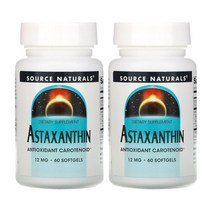 소스내추럴스 아스타잔틴 12mg 60소프트젤 Astaxanthin 2개
