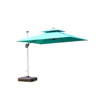 파라솔 대형 우산 야외용 무더위쉼터 정원 노천카페, L 3m사방+대형물탱크[하늘색]