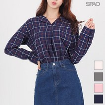 스파오 스파오 반오픈 체크 셔츠_SPYC838G11