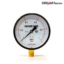 드림팩토리 A형 압력게이지 10K 100mm 드림11 압력계 에어 공기압 체크, 1개