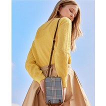 22SS [MEGHAN] 브라운 잔체크 미니 크로스백 DCBA2E874W2