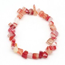 여자팔찌 불규칙한 천연 보석 스톤 팔찌 스트레치 칩 비즈 너겟 Amazonite 로즈 크리스탈 쿼츠 Bangles For