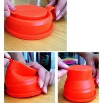 이유식 캠핑 소풍 접이식 실리콘 컵 카페유아컵 4세컵, 1개, 선택사항_그린