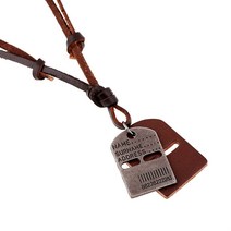 오메가 리얼 가죽 목걸이 숏 남성 합금 목걸이 빈티지 조광 비치 소가죽 체인 N0126