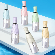 티타늄 귀여운 초 미니 경량 가벼운 겸 양우산 우양산 튼튼한 접이식 3단