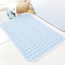 욕실 논슬립매트 PVC 논슬립 바닥매트 호텔 욕조 발매트 마사지매트 목욕 논슬립 빨판매트, 하늘색