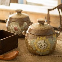 아트박스/예랑 분청잡곡통(B해바라기) / 잡곡항아리 미니항아리, 1개