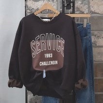 상상그이상 여성용 국내제작 투톤 기모 맨투맨 유니크한 디자인 패딩 안에 가볍고 따뜻하게 입을 수 있는 루즈핏 라운드넥 티셔츠 색감 예쁜 그라데이션 맨투맨코디