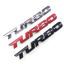 레터링 터보 엠블럼 자동차 휀다 트렁크 금속 악세사리, L블랙