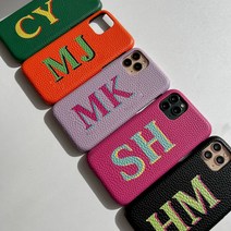 아이폰 비비드 레더 스페셜 폰케이스 이니셜 커스텀 케이스