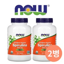 나우푸드 유기농 스피루리나 500mg 500정 X 2통, 2개