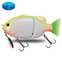 루어 파이크베이스 용 스윔 베이트 낚시 미끼 관절 미끼 140mm 75g 120mm 50g 플로팅 배스 낚시 미끼 저크 미끼 스피너가있는 틸라피아, 140mm 70g, 색상-08