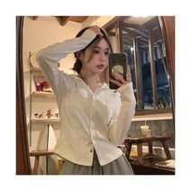 새로운 슬림핏 후드 긴 소매 셔츠