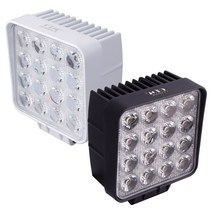 CTM 서치라이트 써치라이트 차량용 LED 써치 라이트 CREE 작업등 안개등 집어등 해루질 등 자동차 오토바이 선박 화물차 조명 원형 사각 27W 42W 48W 70W 80W, 05-1 CS-S4860W 사각+48W+60도