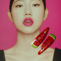 hong co 헤어고정핀 헤어핀 헤어클립 머리핀 미용집게핀 똑딱핀 똑딱이핀 삔, 과일