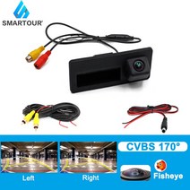 후방카메라 CCD AHD 자동차 트렁크 핸들 주차 후면보기 백업 카메라 케이스 Audi/VW/Passat/Tiguan/Golf/To, 03 C Fisheye Track_01 12V
