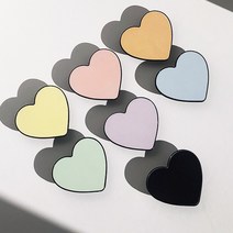 파스텔 무지 하트 그립톡 자석 거치대 스마트톡, 1개, 06.아쿠아마린 그립톡